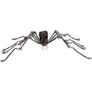 Fun Costumes Large Hairy Gray Spider Decoration for Halloween – Poseable 20″ Legs & Faux Fur – Spooky Home Decor Accessory(Grey)