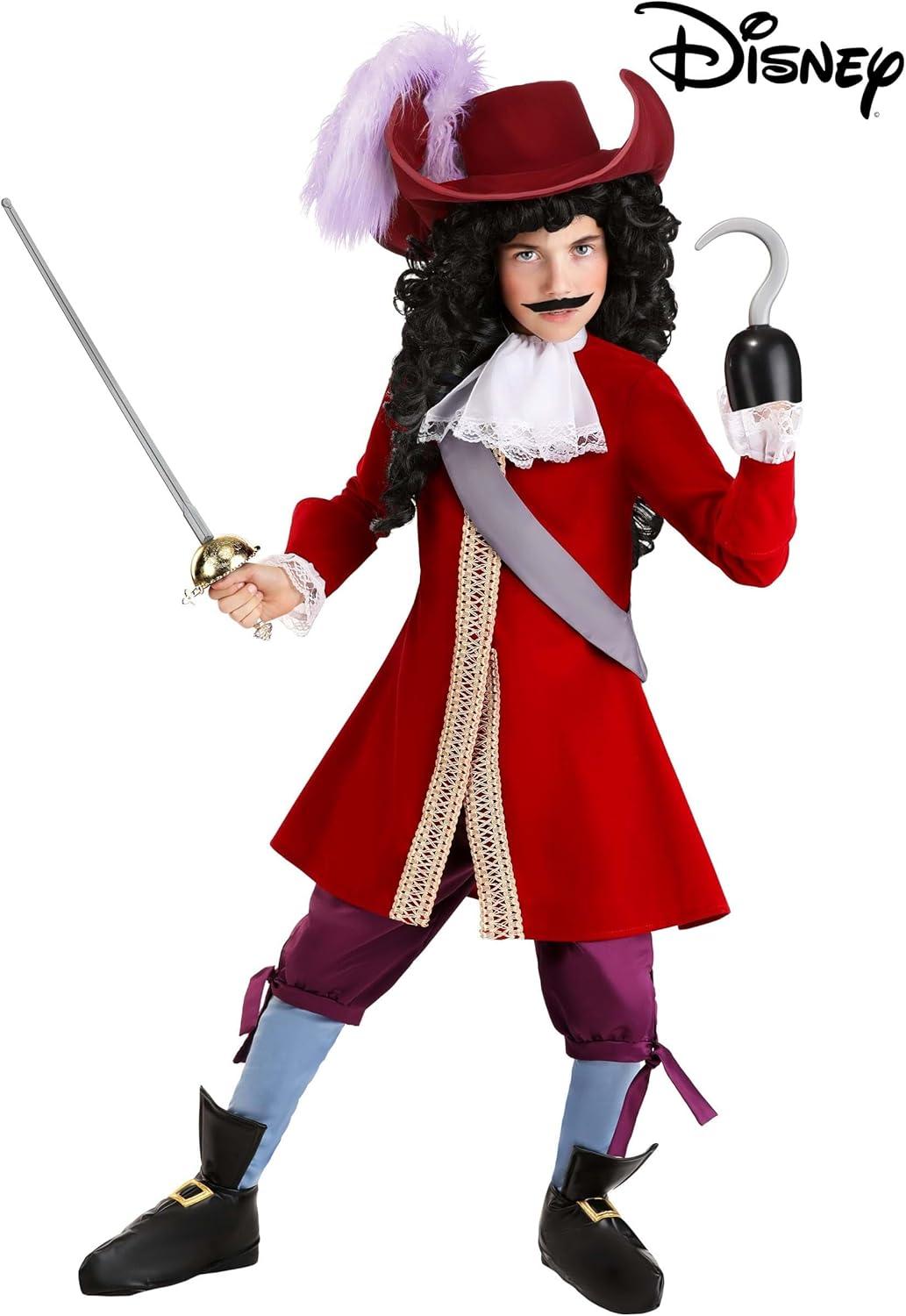 image:imageDisney Boys Deluxe Captain Hook Costume Kids Swashbuckler Pirate Outfit Ideal for Halloween and DressUp