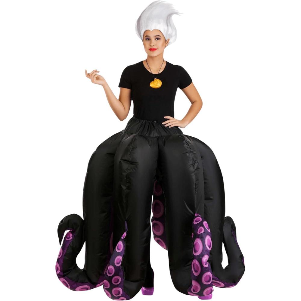 image:imageWomens Ursula Inflatable Costume Adult Disney Villains Little Mermaid Skirt and Shell Necklace Outfit