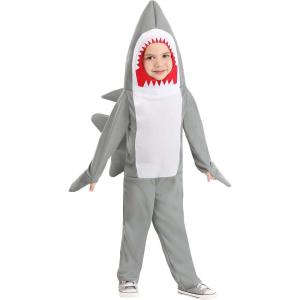 Toddler Shark Costume | Ocean Animal Jumpsuit Featuring Back Fins for Halloween Dress Up or Playtime Fun
