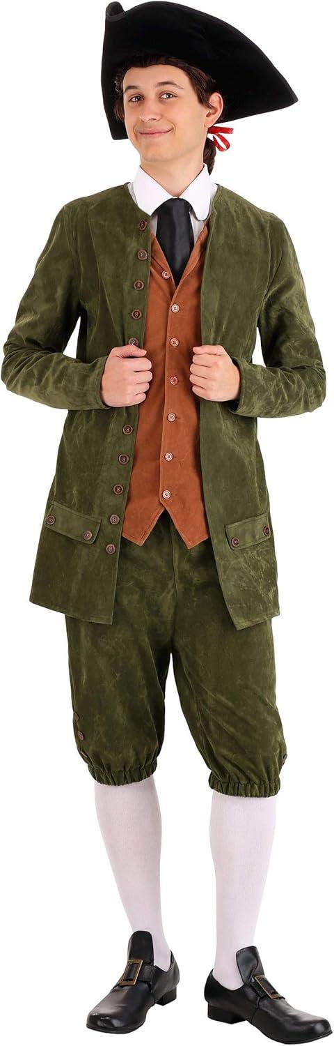 image:imageAdult Colonial Mens Costume With Jacket Pants Scarf amp Hat Cosplay And Dress Up Clothes For HalloweenMulticolored