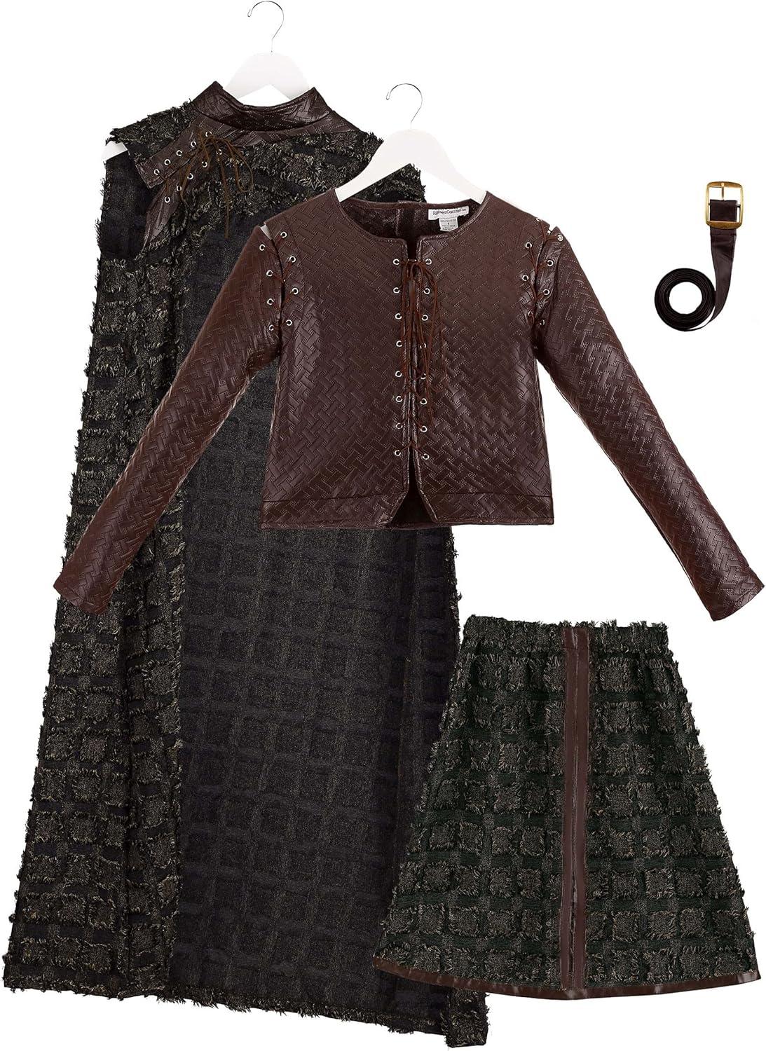image:imageAdult Winter Warrior Costume for Women Renaissance Womens Attire Caped Medieval Fighter Halloween OutfitCostume
