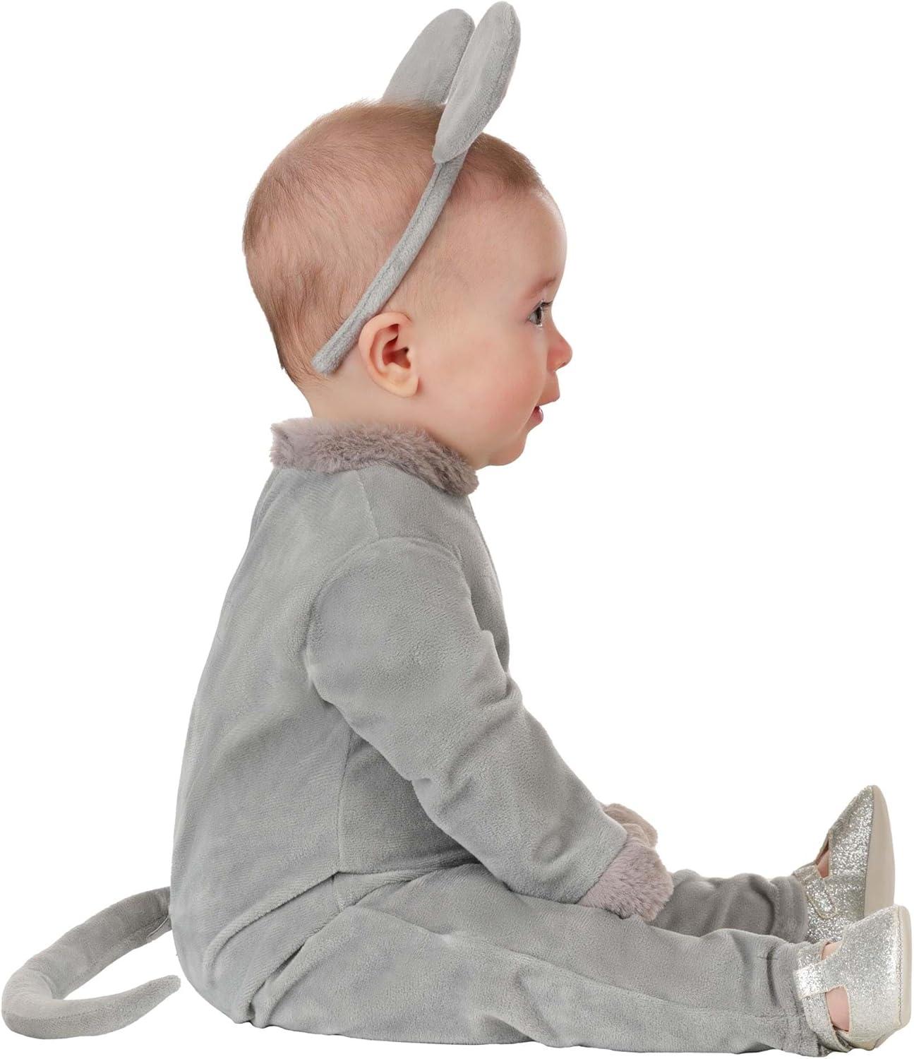 image:imageCozy Mouse Costume for Infants Plush Jumpsuit amp Headband for Baby Halloween Dress Up or Animal Theme Photoshoots