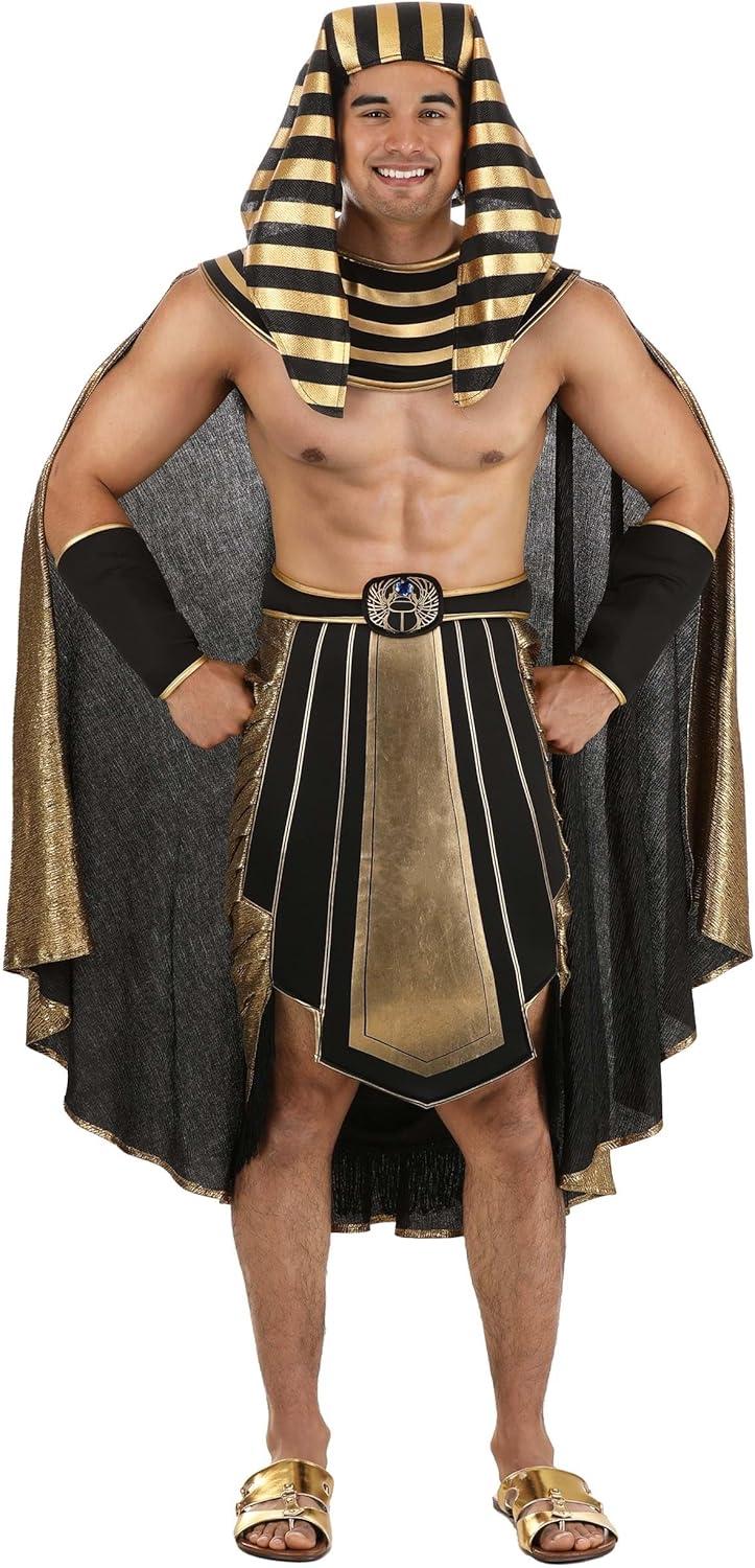 image:imageDeluxe Eye of Horus Pharaoh Costume for Men Ancient Egyptian King Cosplay Outfit for Halloween Party