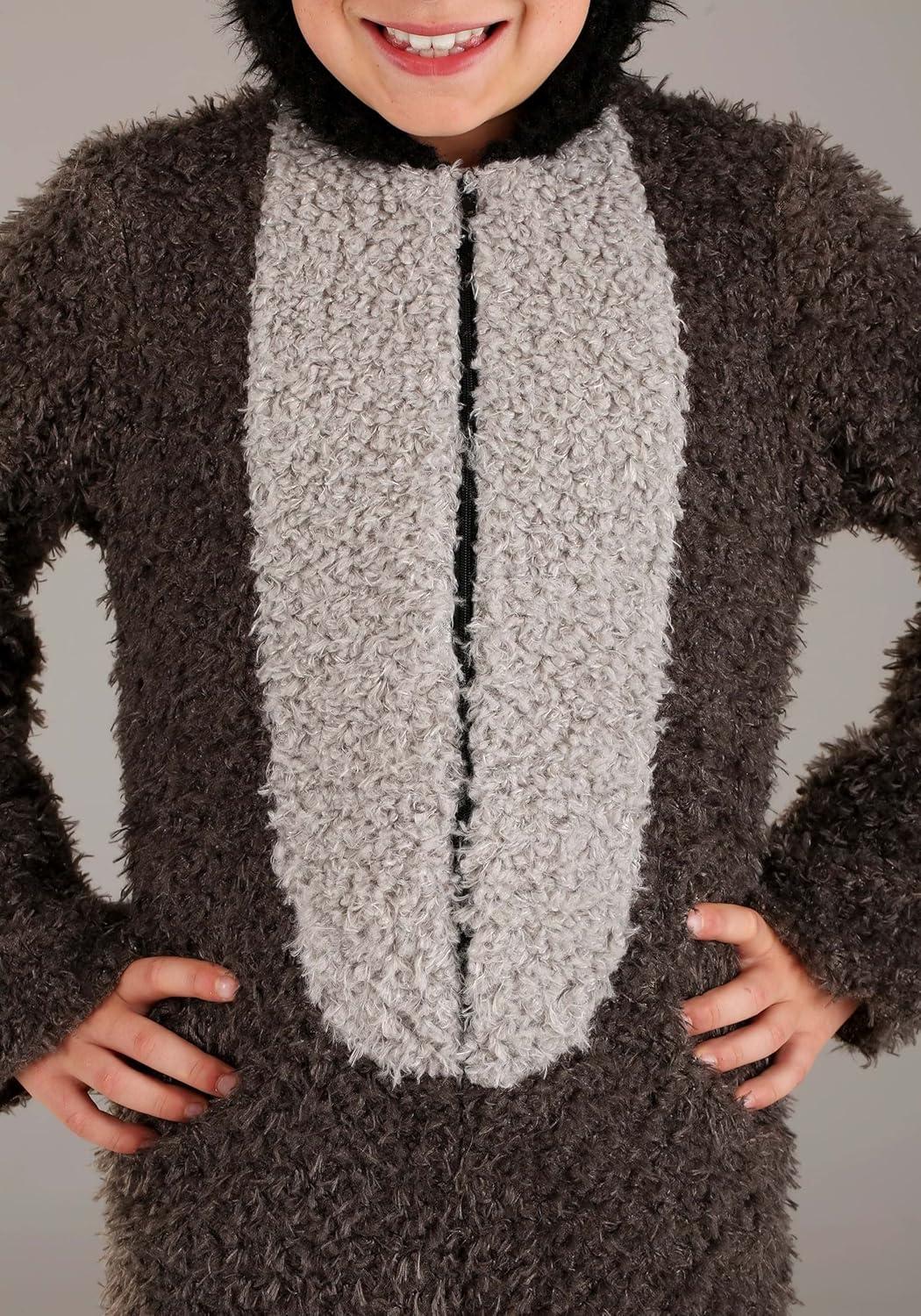 image:imageFuzzy Possum Kids Costume Hooded Jumpsuit and Shoe Covers