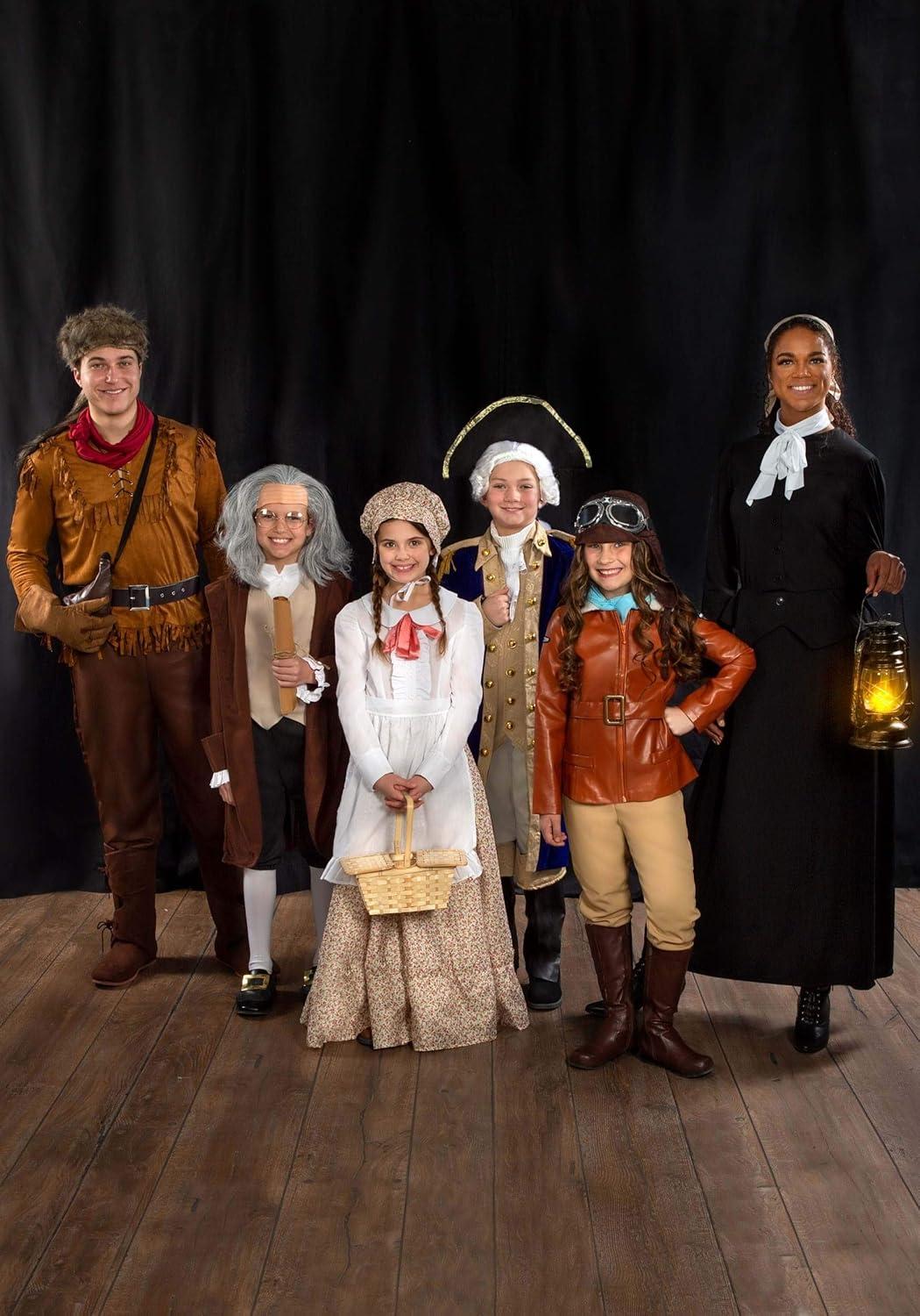 image:imageMens Frontier Costume Davy Crockett Polyester Outfit With Raccoon Hat Belt And Pouch Halloween amp Cosplay Attire