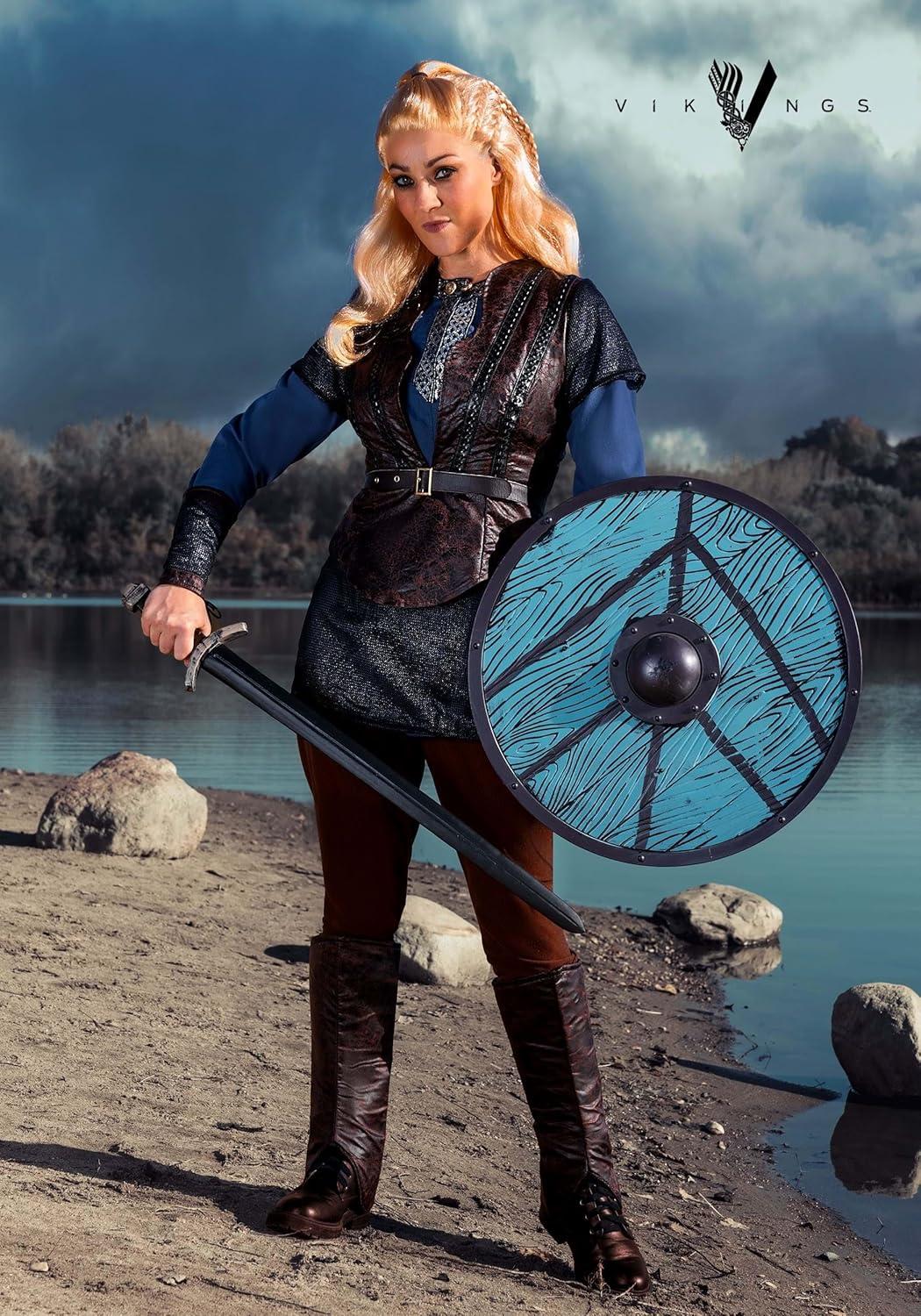image:imageVikings Lagertha Lothbrok Costume for Women Adult Norse Warrior Shield Maiden CostumeBundle W Shield