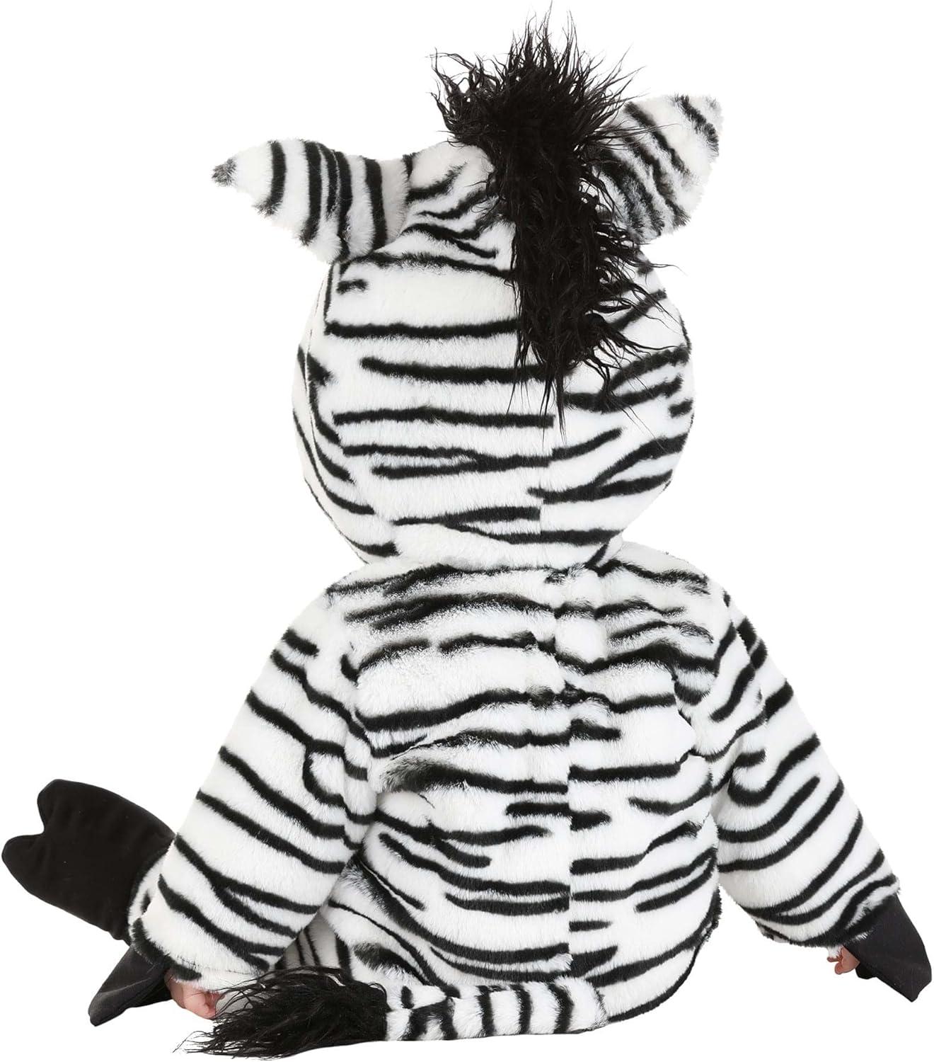 image:imageZebra Costume for Infants Hooded Jumpsuit with Tail and Booties