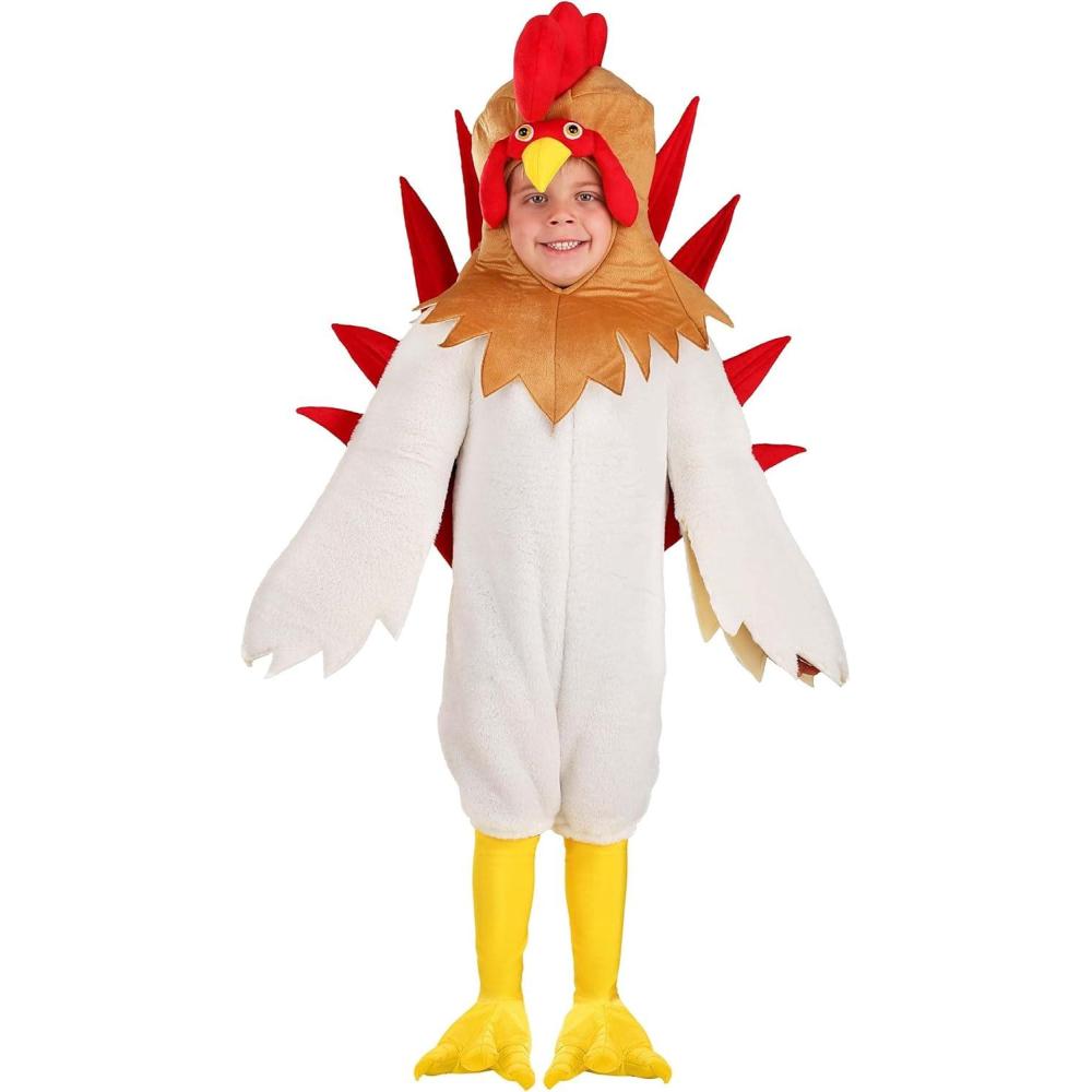 image:imageFun Costumes Rooster Toddler Costume with Faux Fur Jumpsuit WingShaped Sleeves and Elastic Cuffs