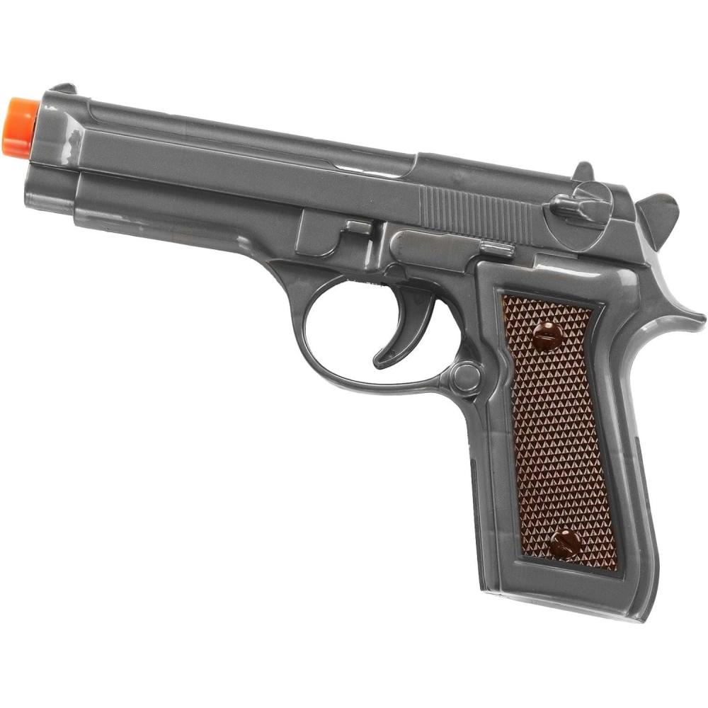 image:imageSilver Toy Gun Costume Accessory with Molded Details amp Orange Safety Tip for Halloween Outfit Accessories amp Play StandardStandard