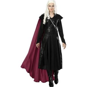 Adult Medieval Dragon Queen Costume Womens, Dragon Warrior Black Dress Halloween Outfit