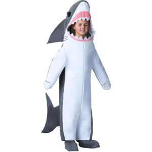 Great White Shark Costume Kids Shark Jumpsuit with Shark Face Hood
