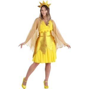 Sun Goddess Costume for Women – Halter Dress with Cape, Belt, and Headband