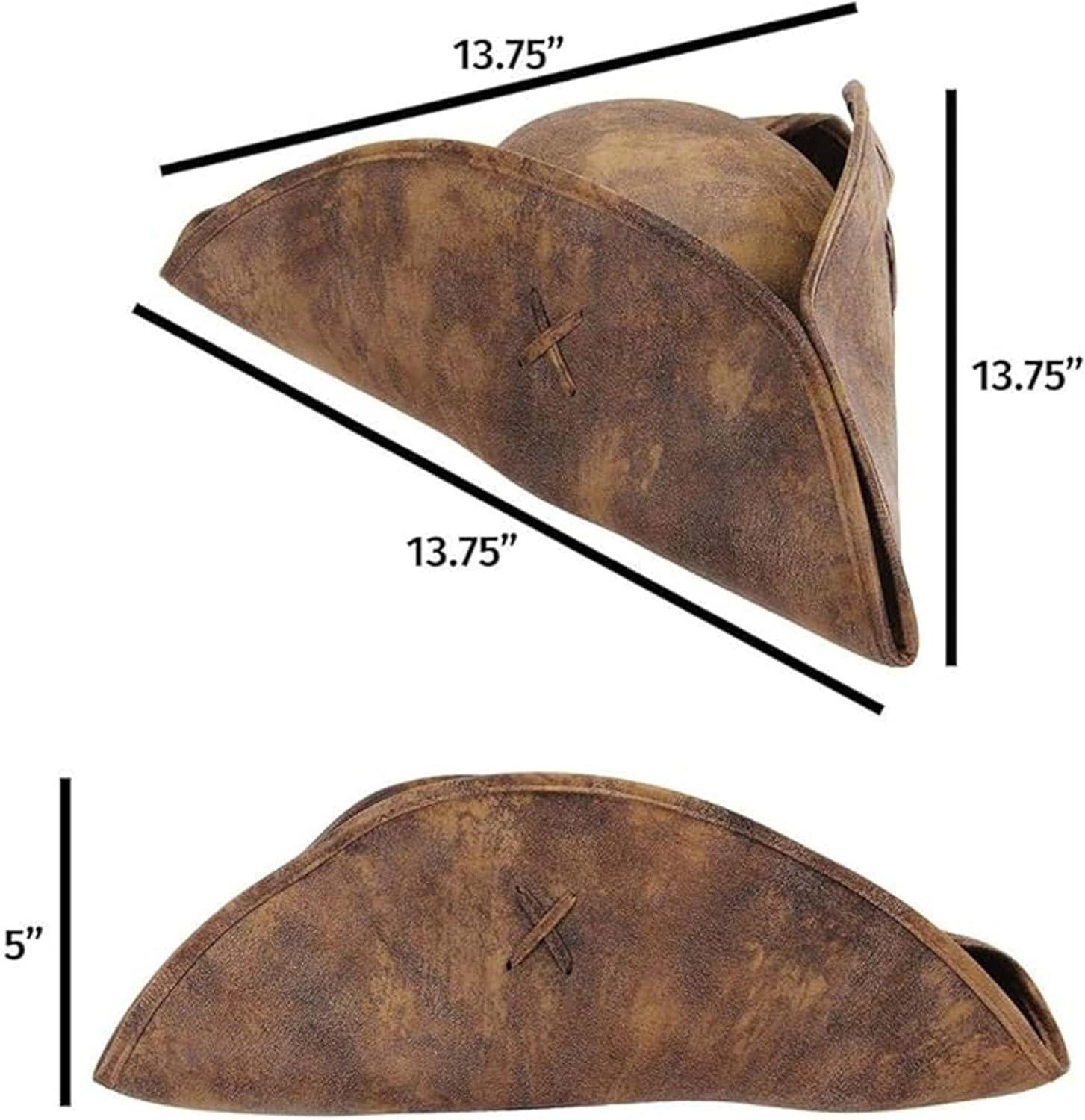 image:imageDisney Jack Sparrow Costume Hat for Kids Faux Leather Tricorn Officially Licensed Costume Headwear