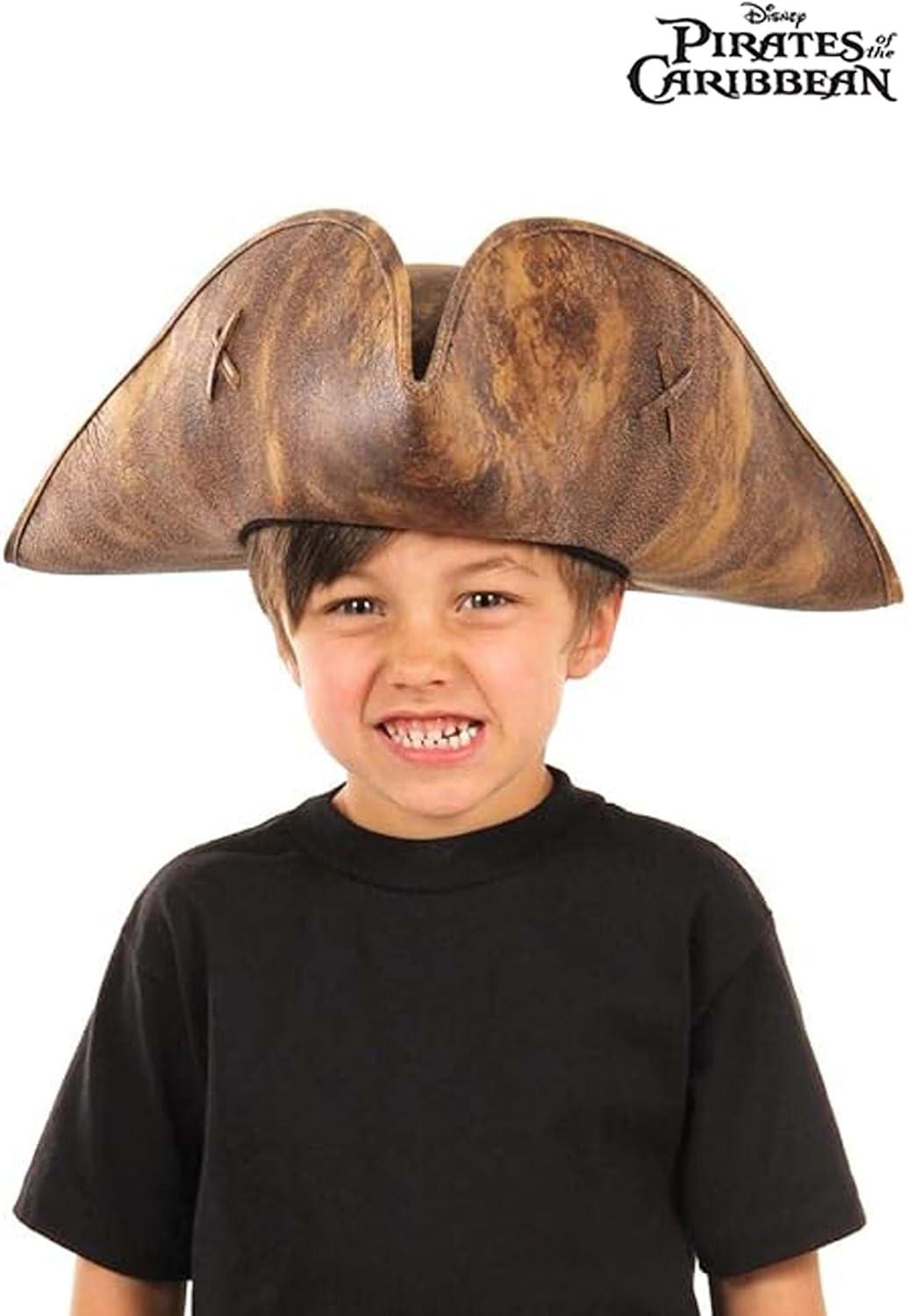 image:imageDisney Jack Sparrow Costume Hat for Kids Faux Leather Tricorn Officially Licensed Costume Headwear