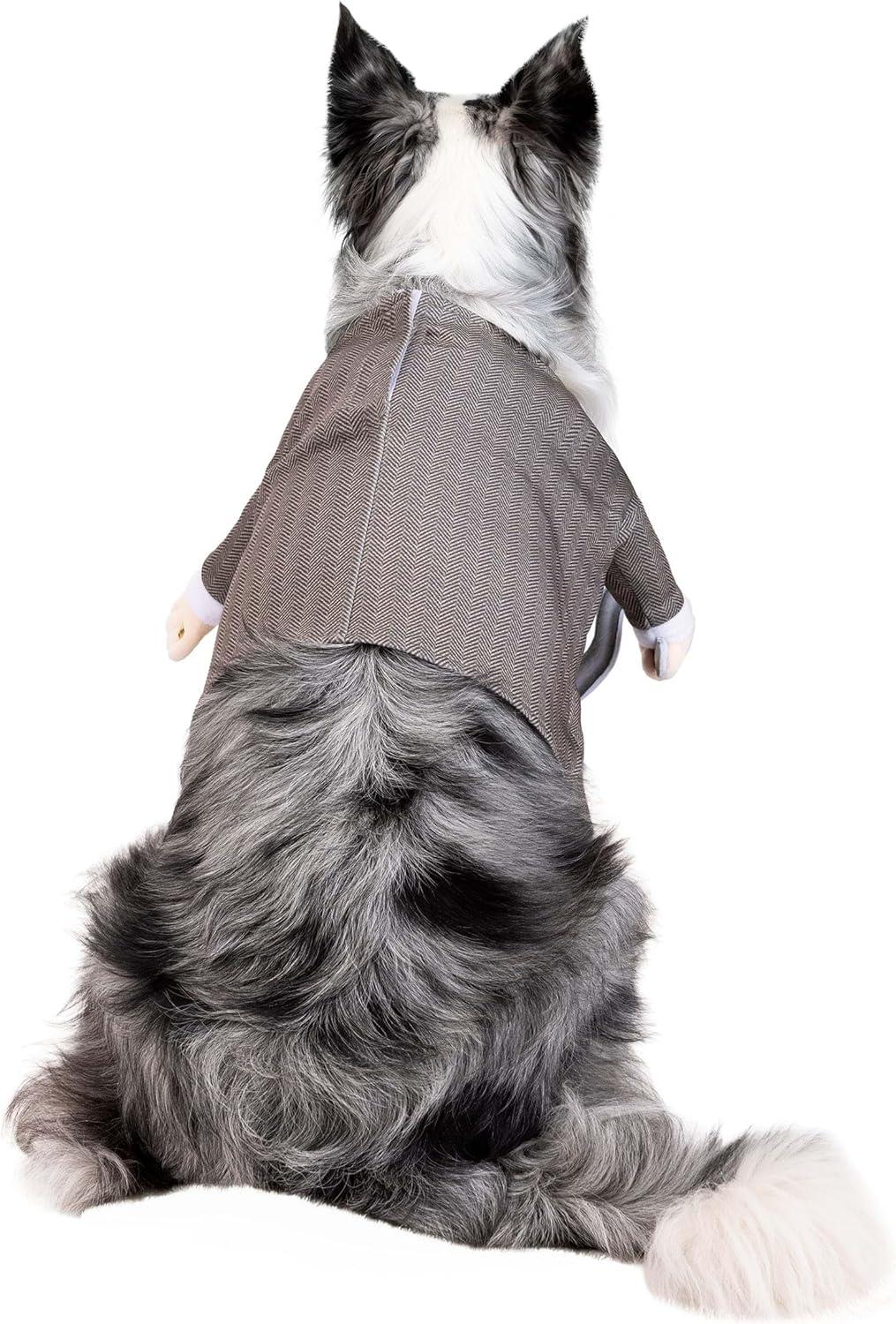 image:imageDisney Pixar Up Carl Pet Costume Dog Outfit with Jacket Shirt Pants Cane Badge and Glasses for Halloween LL