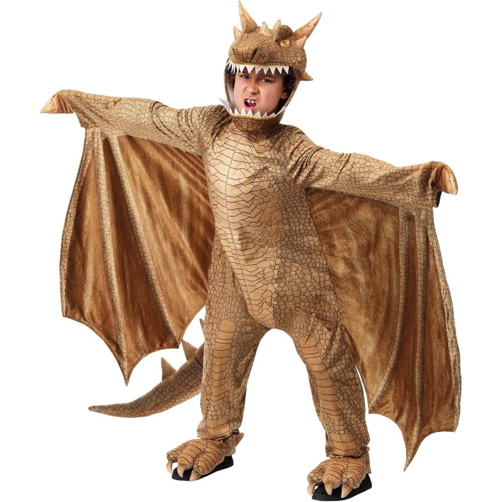 image:imageBoy Dragon Halloween Costume Fantasy Kids Jumpsuit with Wings Spikes Tail Polyester