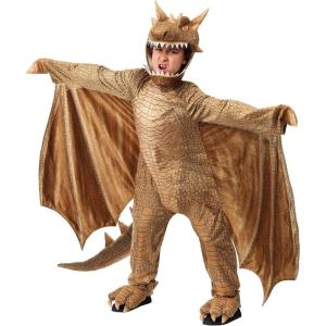 Boy Dragon Halloween Costume Fantasy Kids Jumpsuit with Wings Spikes Tail Polyester