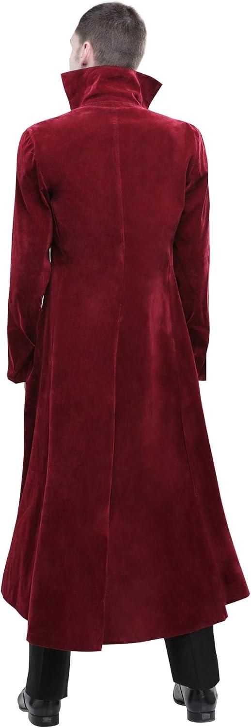 image:imageDreadful Vampire Costume for Men Red Coat Vampire OutfitDreadful Vampire Costume