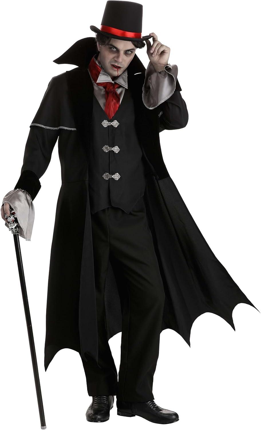 image:imageMens Royal Gothic Vampire Costume Victorian Coat Outfit with Hat Gothic Aristocrat Halloween Cosplay