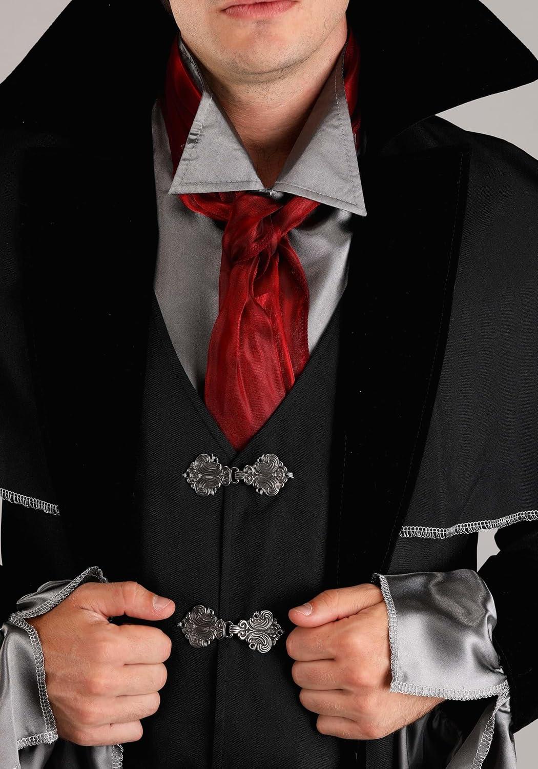 image:imageMens Royal Gothic Vampire Costume Victorian Coat Outfit with Hat Gothic Aristocrat Halloween Cosplay