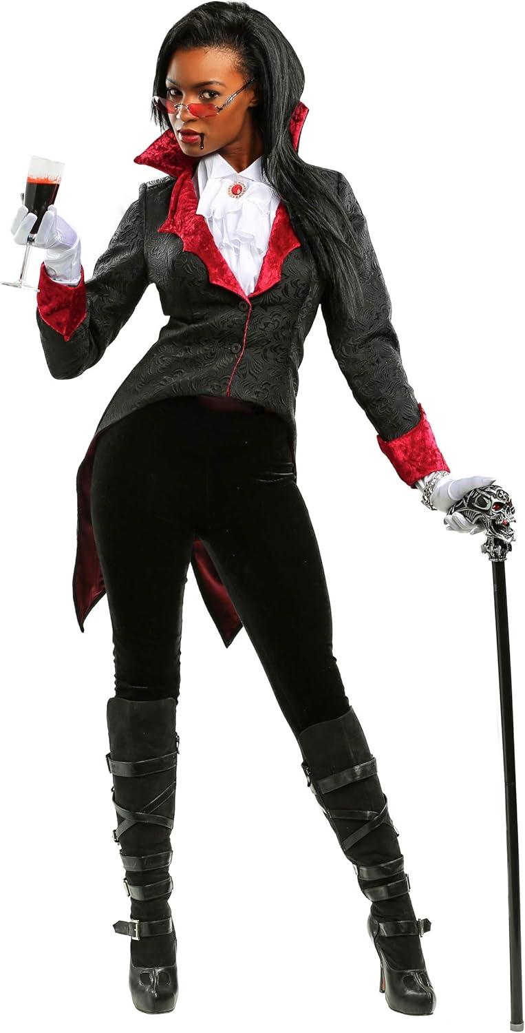 image:imageWomens Dashing Vampiress Costume Tailcoat Jacket with Shirt Front