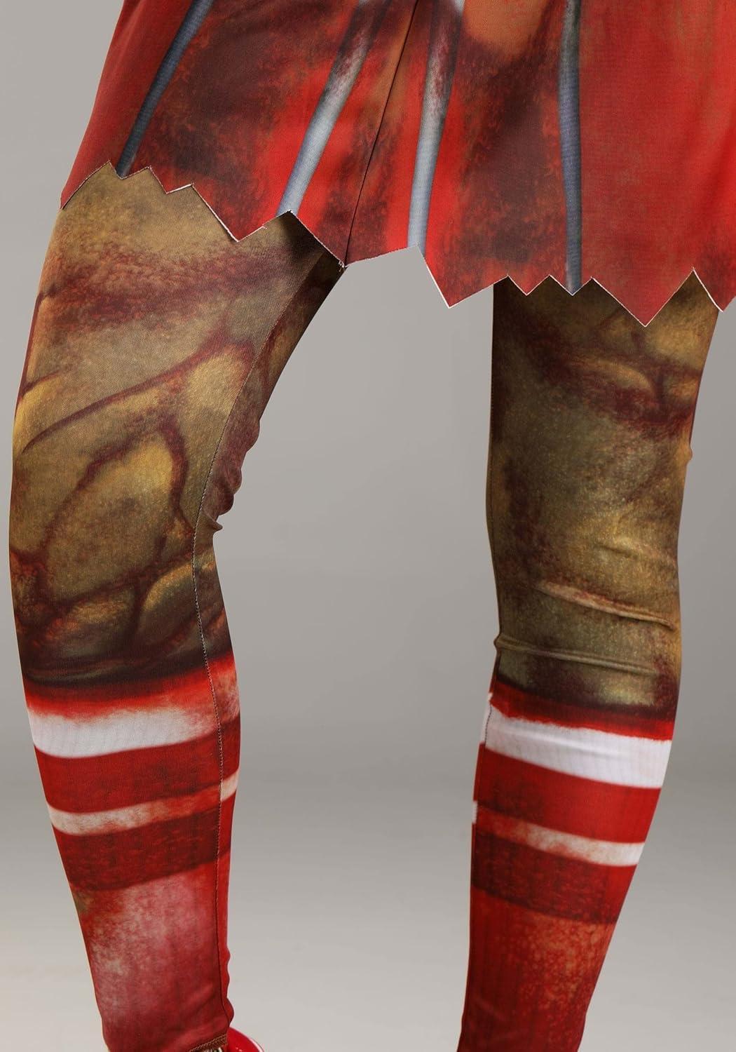 image:imageWomens Zombie Cheerleader Costume Shirt Tank Skirt Leggings amp Hair Bows