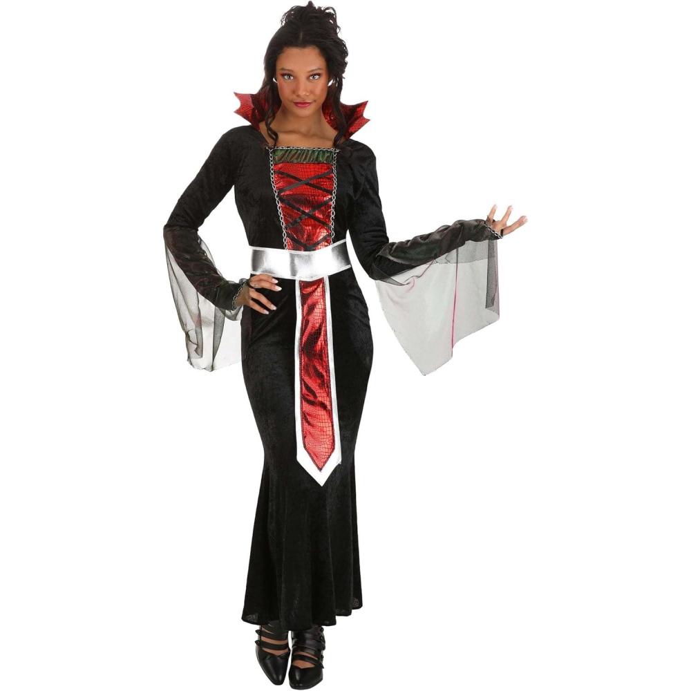 image:imageWomens Mystic Sorceress Costume Dress Female Vampire Dracula Outfit Gothic Queen Vampiress Cosplay