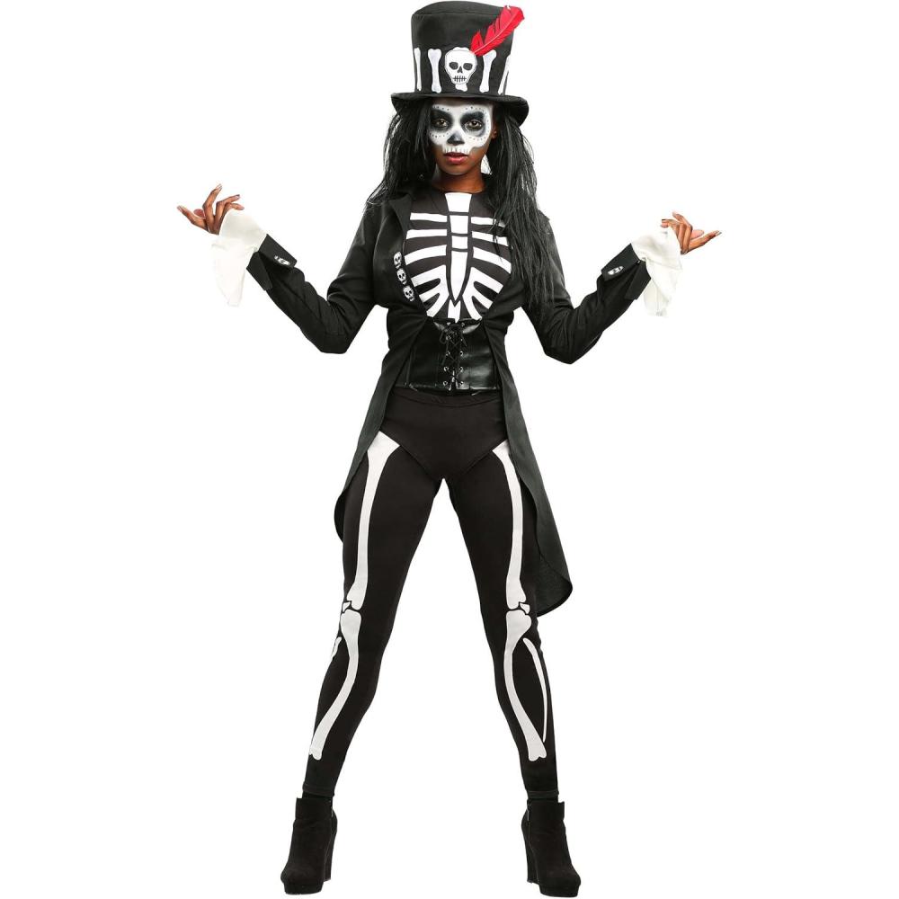 image:imageWomens Voodoo Skeleton Halloween Costume Adult Ancient Witch Doctor Complete Outfit for Themed Parties and CosplayCostume