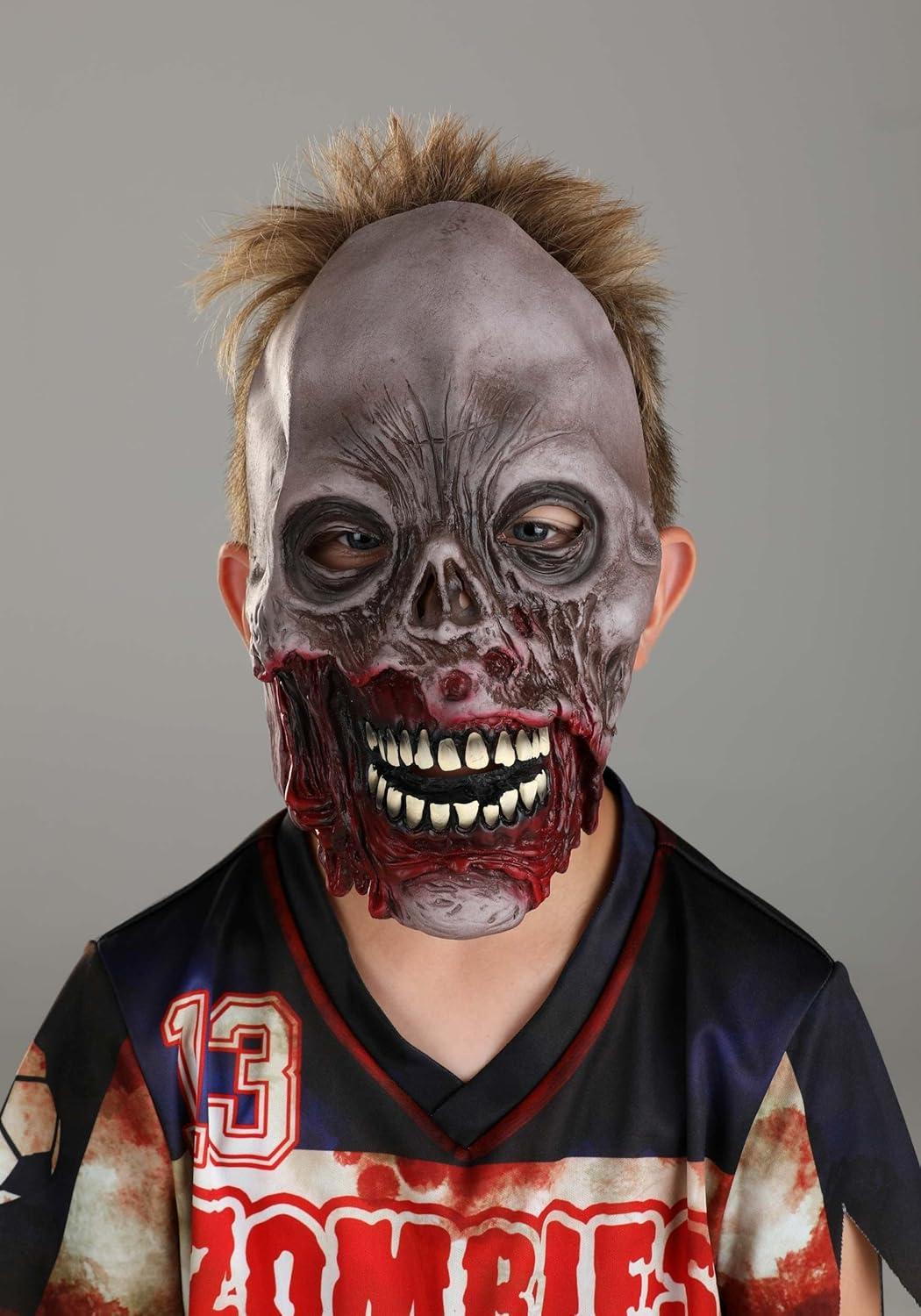 image:imageKids Zombie Soccer Player Sports Halloween Costume with Shirt Shorts Mask and Leg Pads