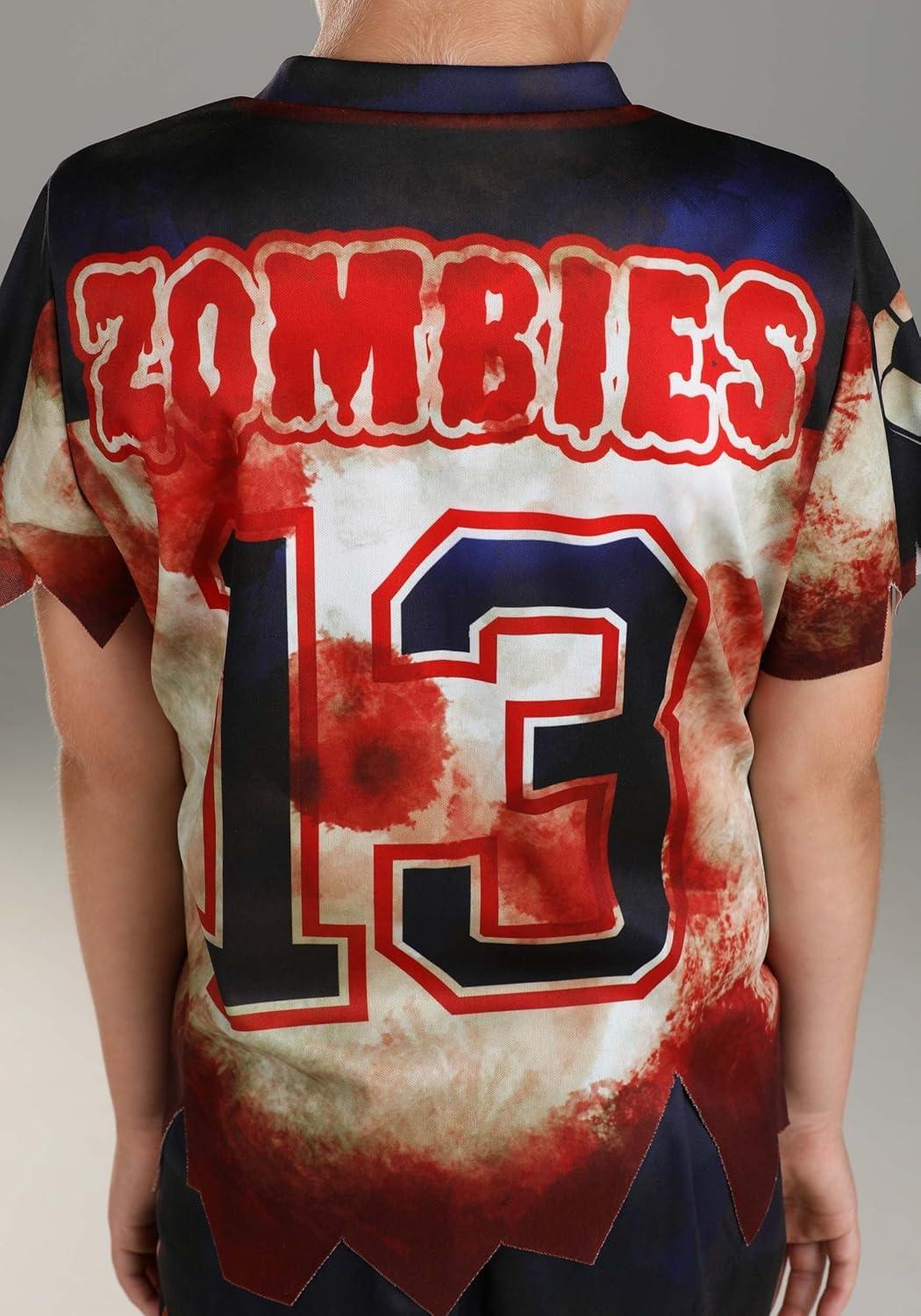 image:imageKids Zombie Soccer Player Sports Halloween Costume with Shirt Shorts Mask and Leg Pads