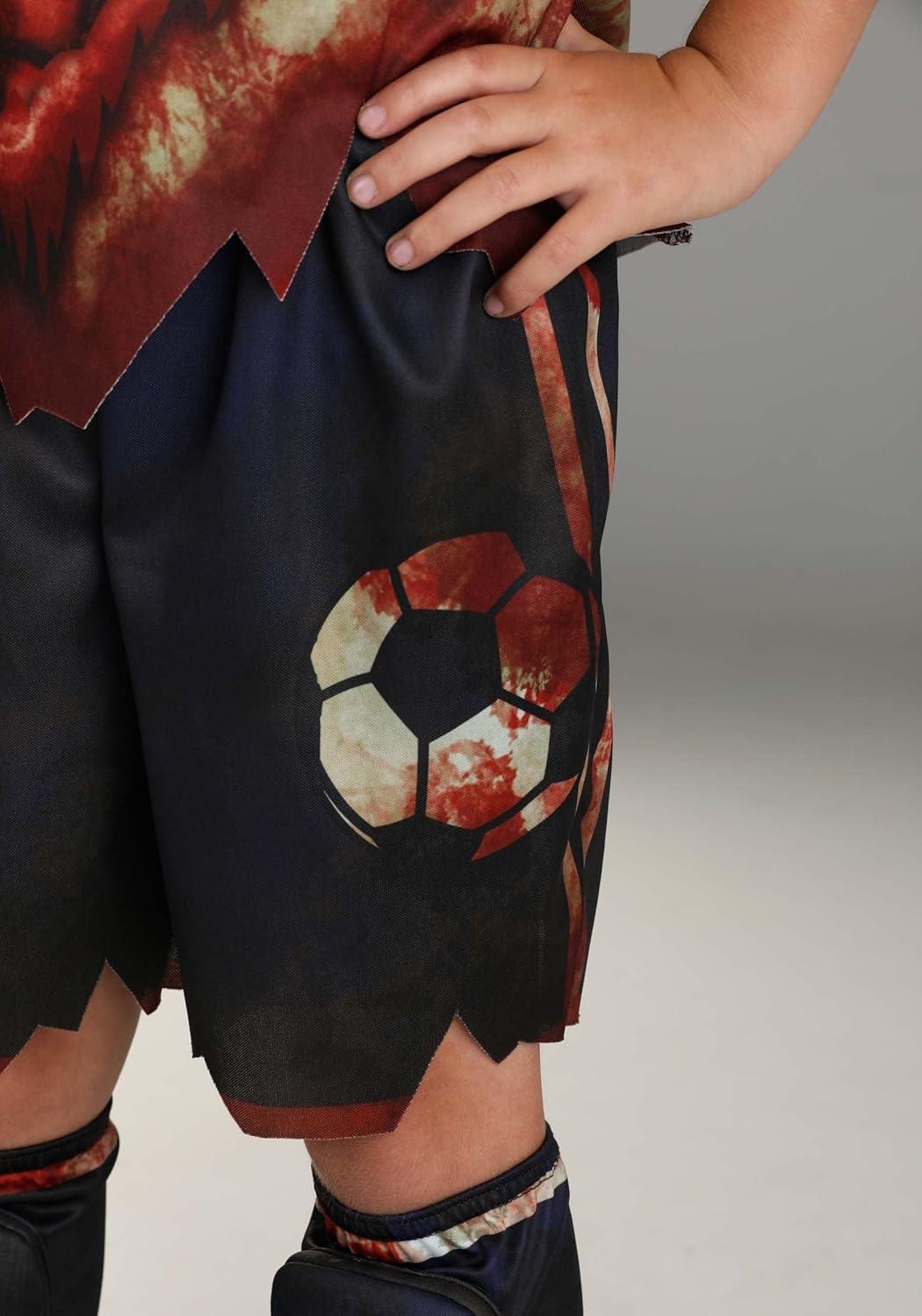 image:imageKids Zombie Soccer Player Sports Halloween Costume with Shirt Shorts Mask and Leg Pads