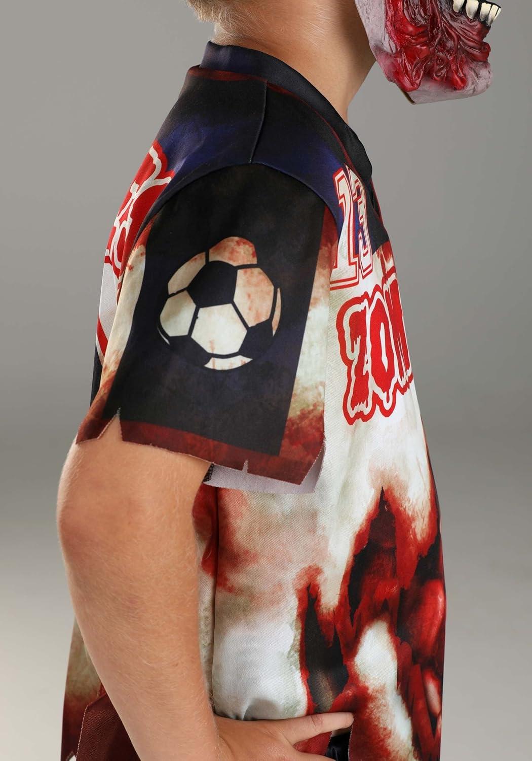 image:imageKids Zombie Soccer Player Sports Halloween Costume with Shirt Shorts Mask and Leg Pads