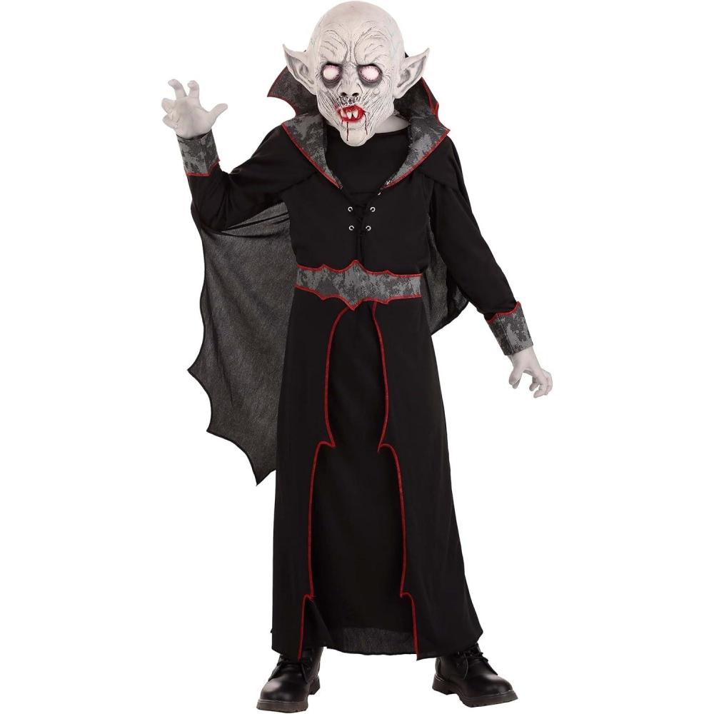 image:imageKids Dangerous Dracula Costume  Robe Cape Belt and Latex Mask