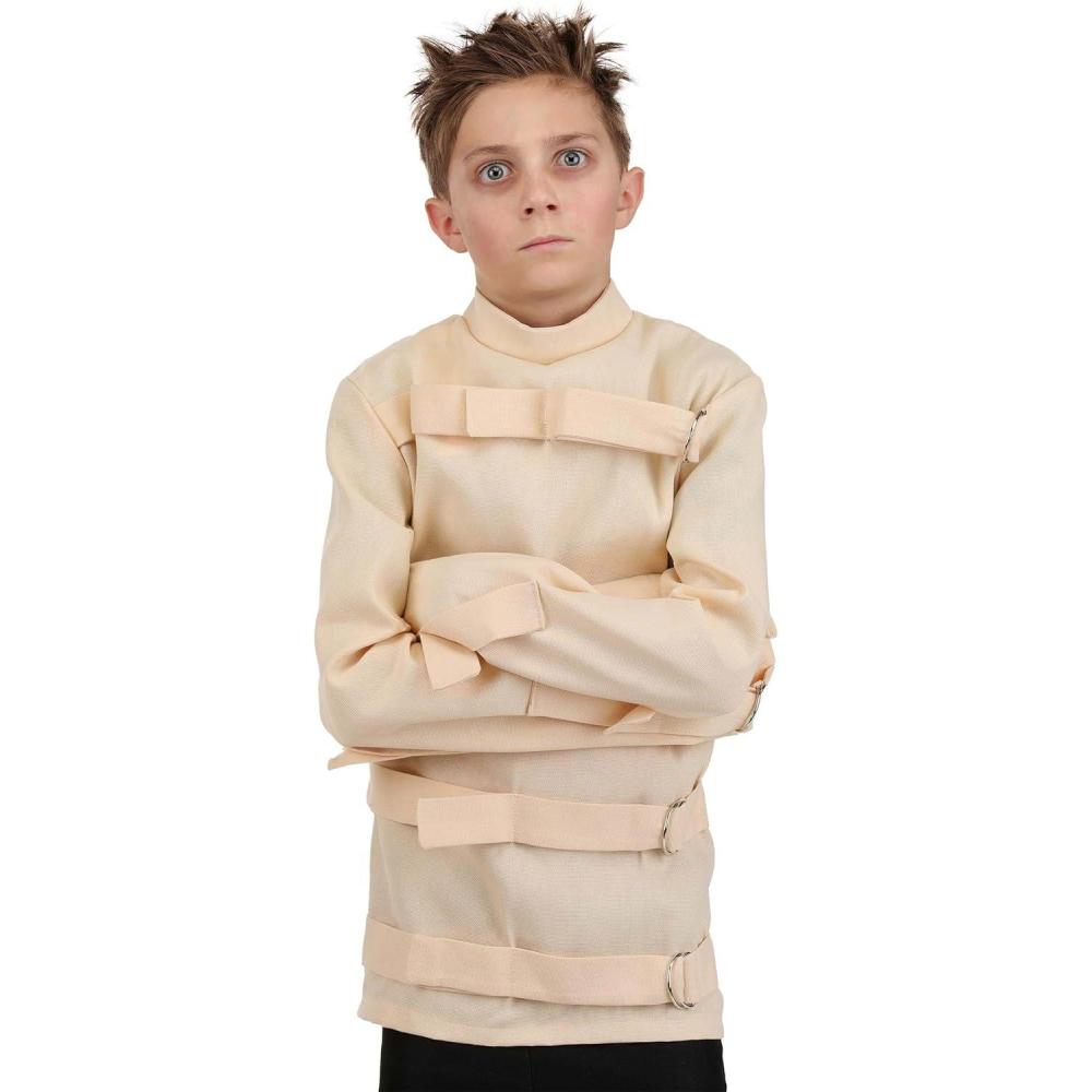 image:imagePsych Ward Crazy Costume for Kids Sturdy Tight Canvas Fabric Straight Jacket Insane Asylum UniformCostume