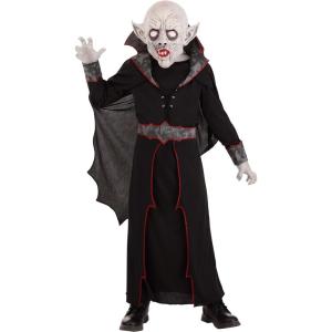 Kid’s Dangerous Dracula Costume – Robe, Cape, Belt, and Latex Mask