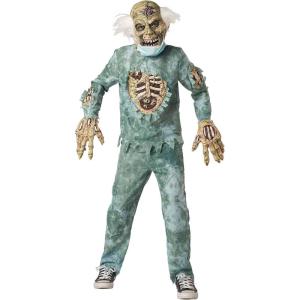 Kid’s Dr. Deranged Zombie Doctor Costume with Mask, Halloween Roleplay Zombie Adventure Costume for Kids