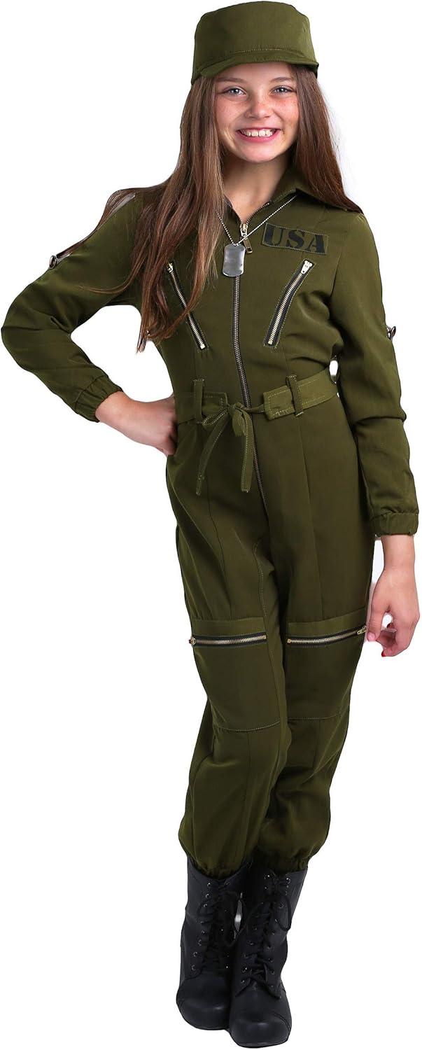 image:imageArmy Flightsuit Costume for Girls