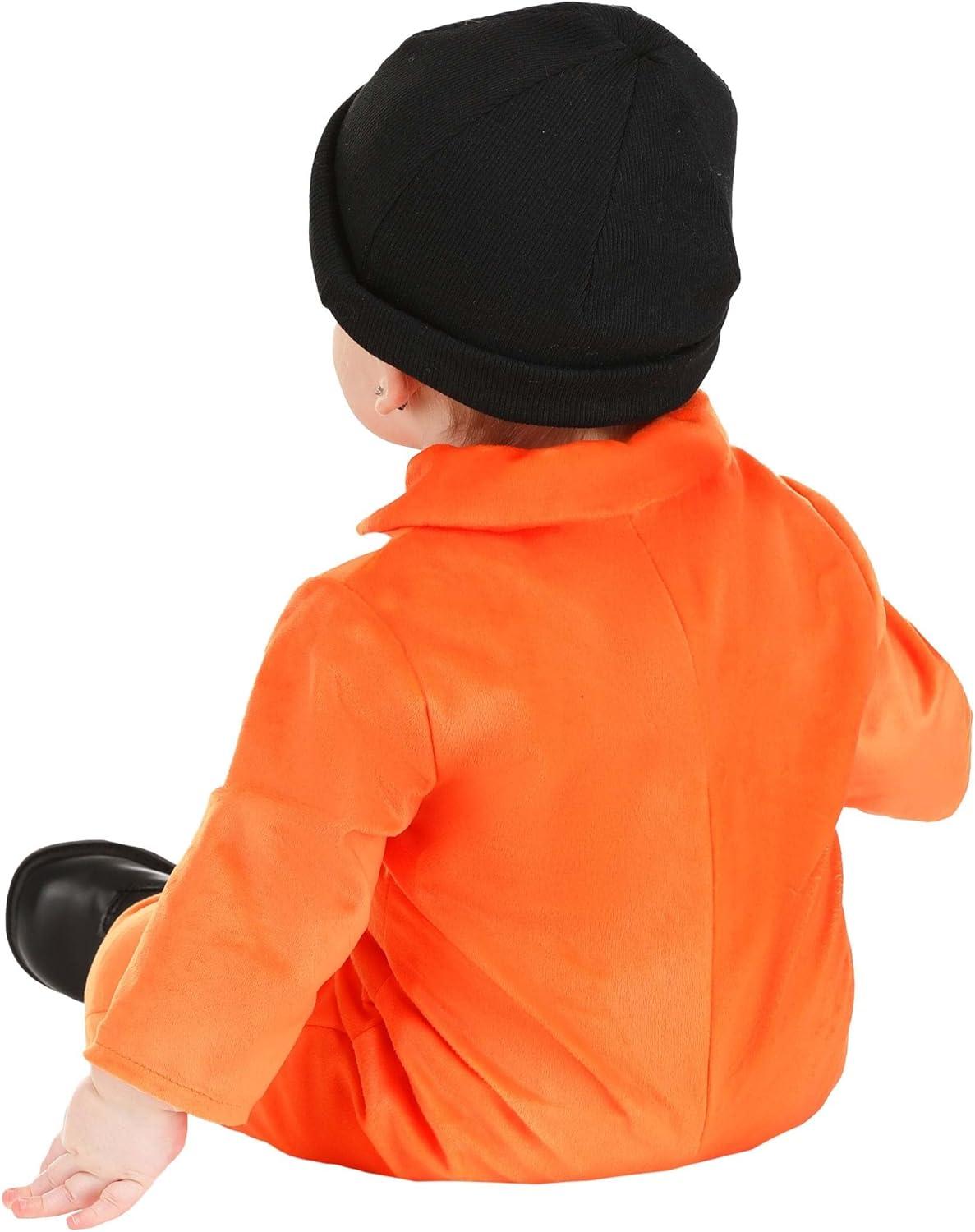 image:imageBaby Nine Months Prisoner Costume Jumpsuit and Hat with Embroidered Details