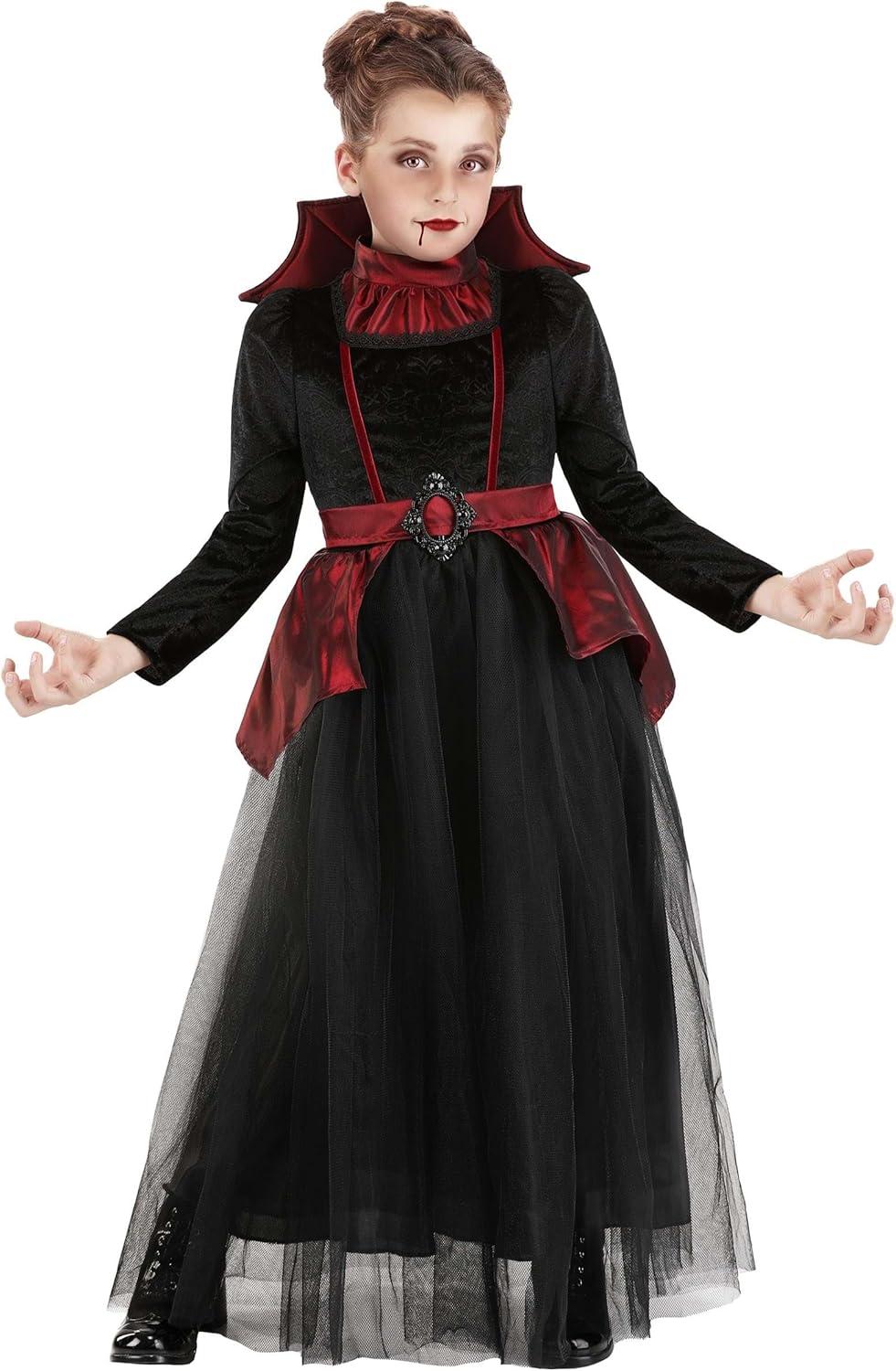 image:imageEnchanting Girls Batwing Vampire Costume Elegant Black Dress with Tulle Skirt for Halloween Cosplay