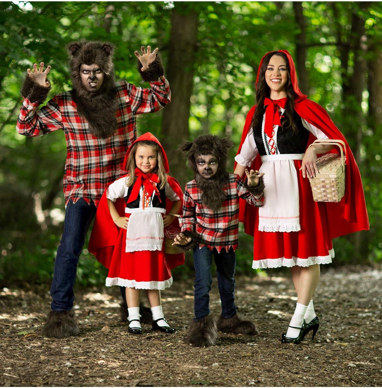 image:imageFierce Werewolf Costume for Kids Includes Plaid Shirt Furry Headpiece amp Shoe Covers Classic Halloween LookCostume