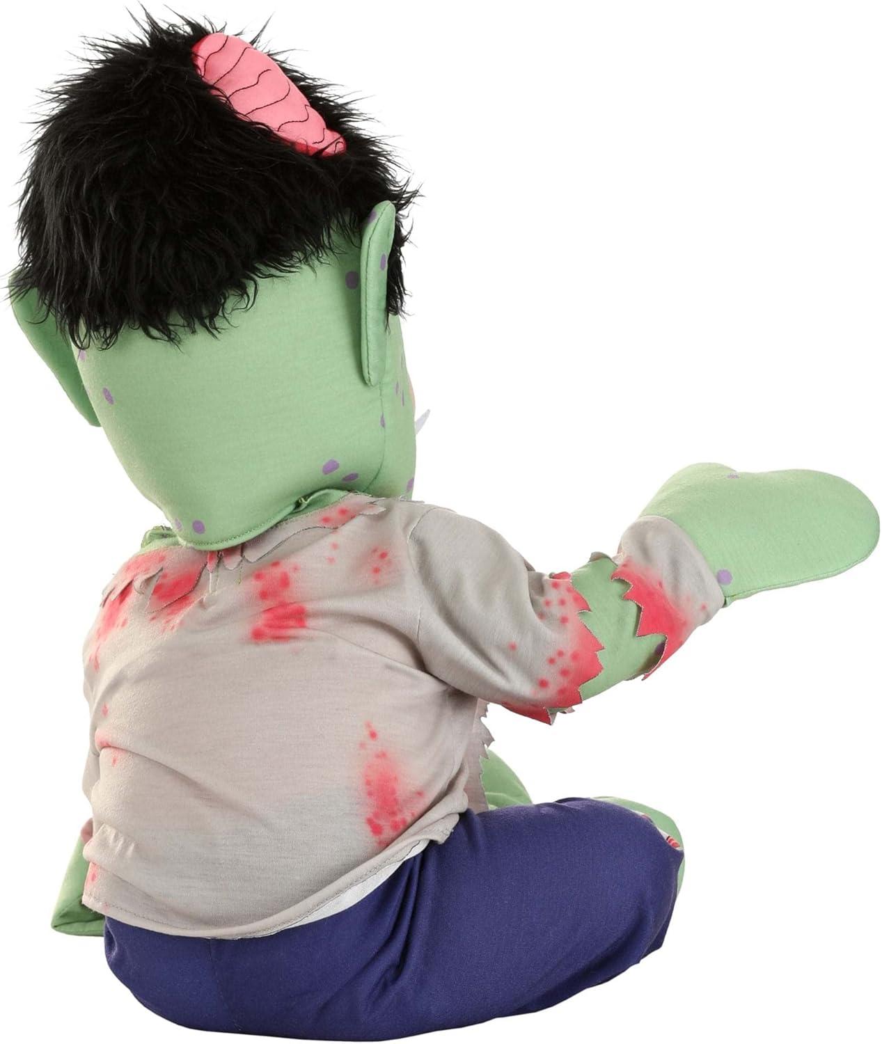 image:imageZombie Baby Boys Costume Shirt with Torn Fabric Graphics Mitts Hook amp Loop Closure