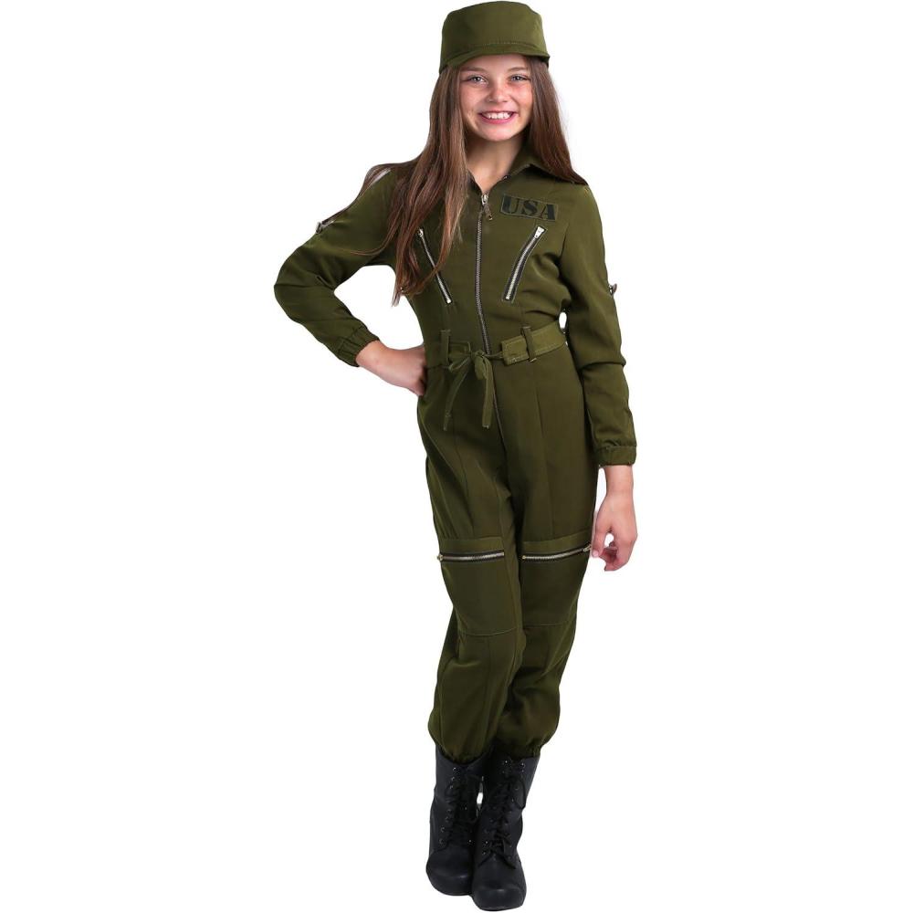 image:imageArmy Flightsuit Costume for Girls
