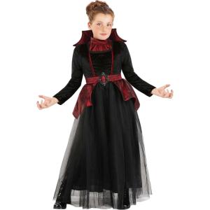 Enchanting Girl’s Batwing Vampire Costume | Elegant Black Dress with Tulle Skirt for Halloween, Cosplay