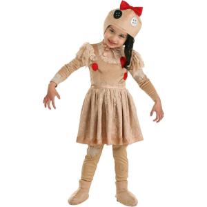 Voodoo Doll Dress Toddler Costume – Minky Dress with Leggings, Hood & Foot Covers, Exclusive