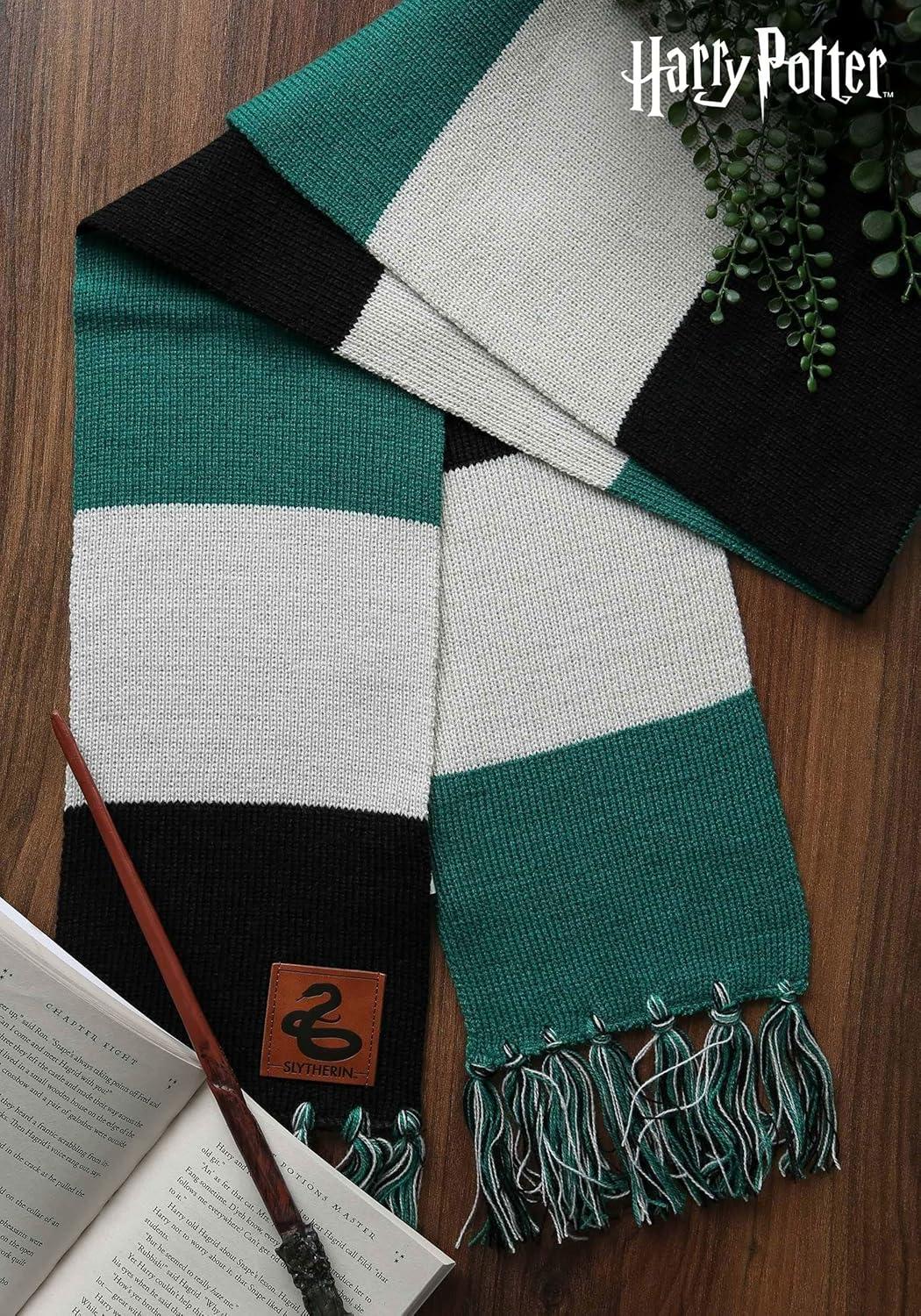 image:imageHarry Potter House Themed Patch Striped Scarf Lightweight and Reversible Slytherin