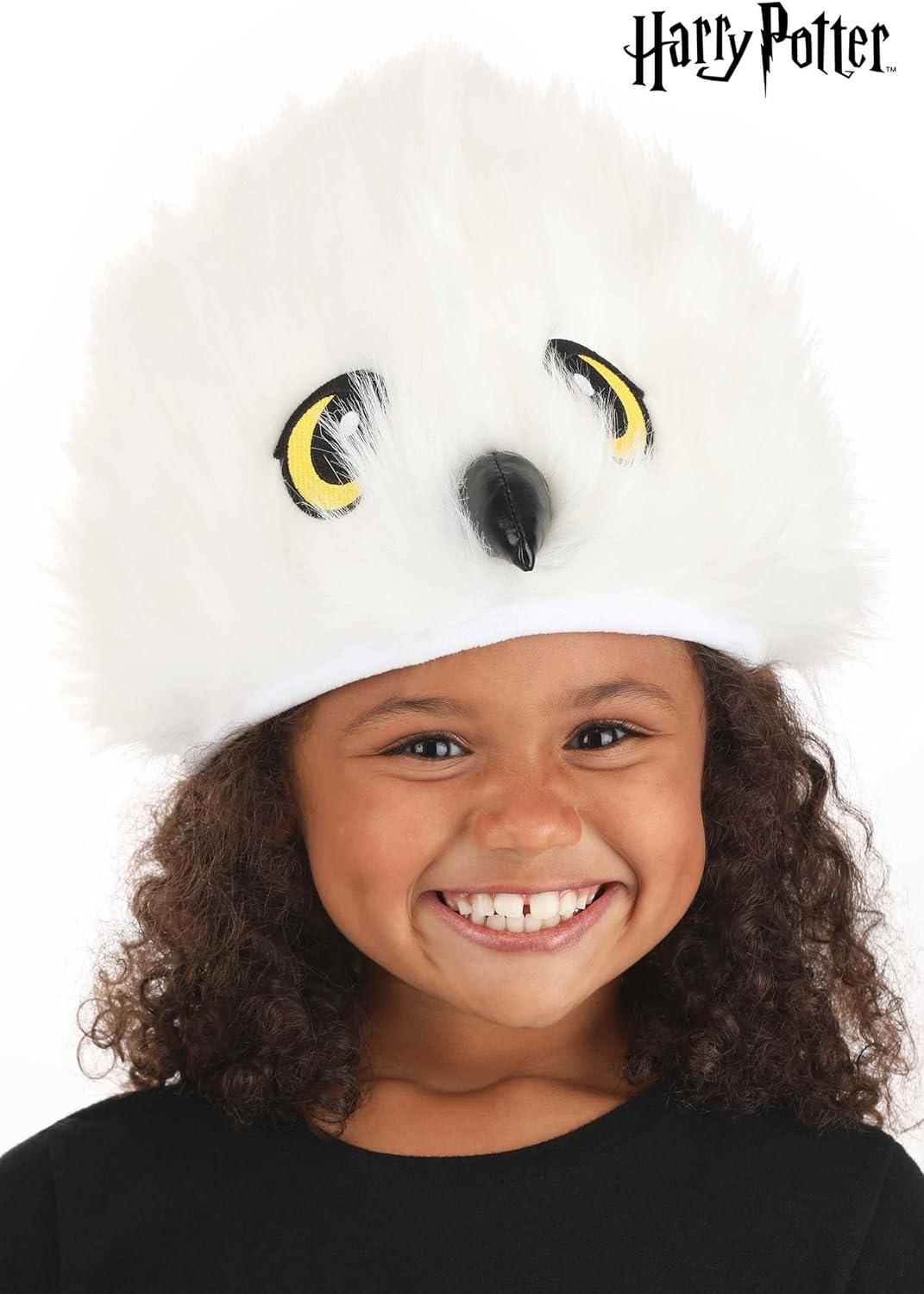 image:imageHedwig Owl Plush Hat Faux Fur Hat with Embroidered Eyes and Vinyl Nose