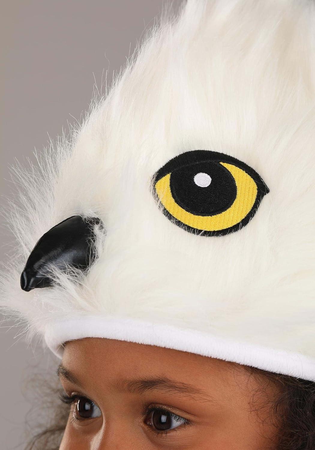 image:imageHedwig Owl Plush Hat Faux Fur Hat with Embroidered Eyes and Vinyl Nose