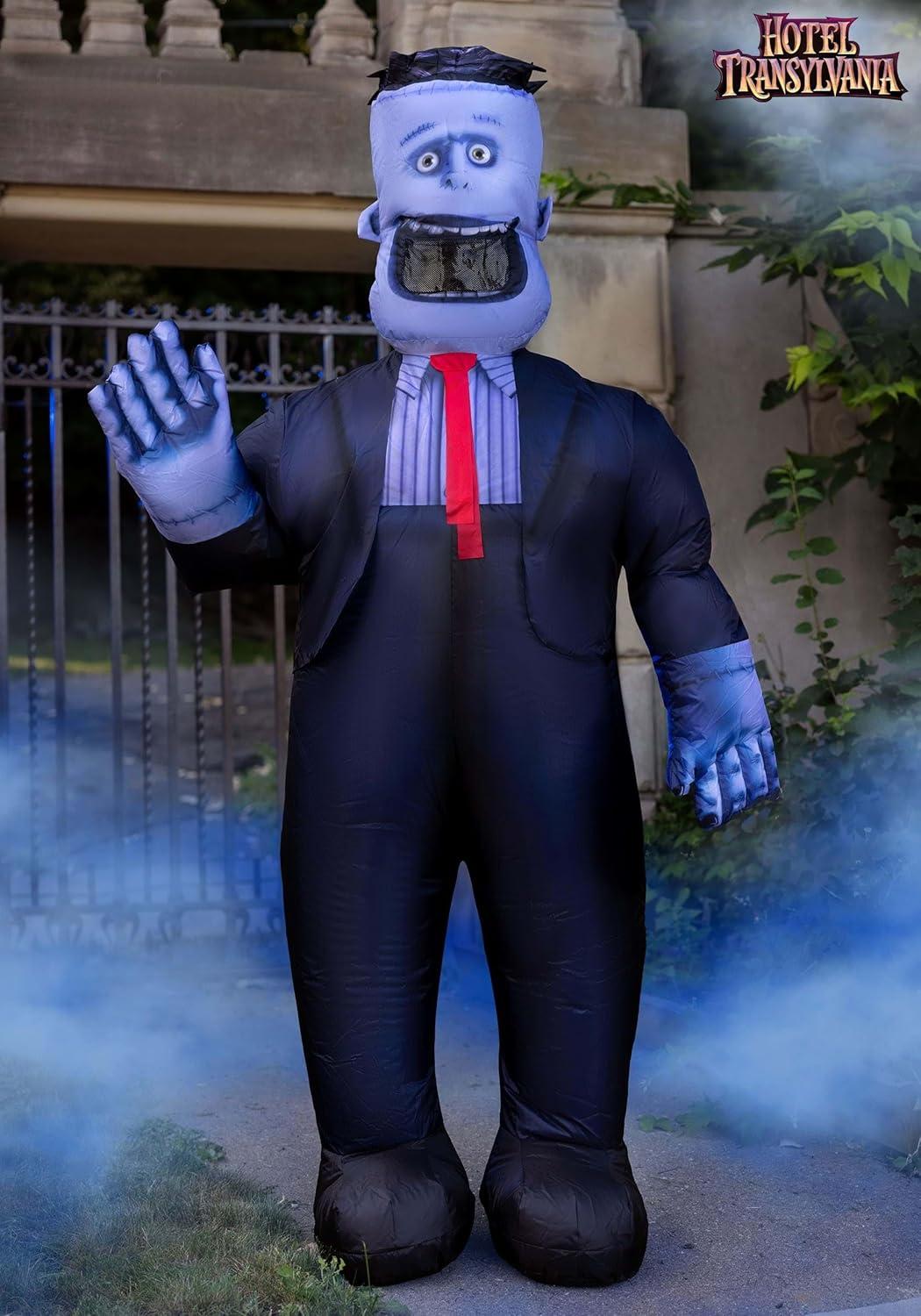 image:imageHotel Transylvania Frank Costume Frankenstein Outfit for Adults Inflatable Green Monster Jumpsuit Cosplay
