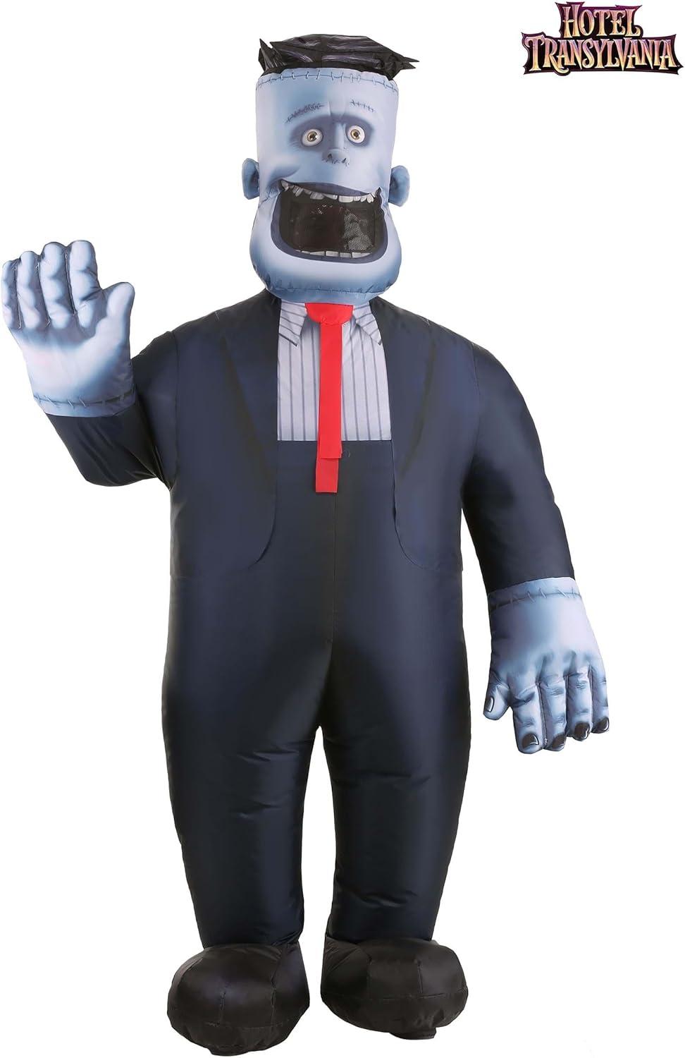 image:imageHotel Transylvania Frank Costume Frankenstein Outfit for Adults Inflatable Green Monster Jumpsuit Cosplay